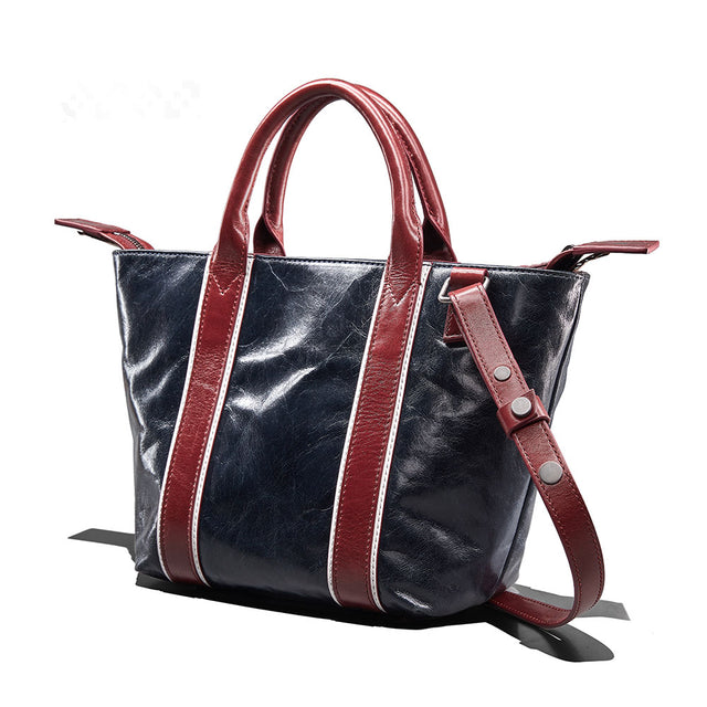 WOMEN'S MICHELETTO l ZIP-TOP TOTE LEATHER BAG