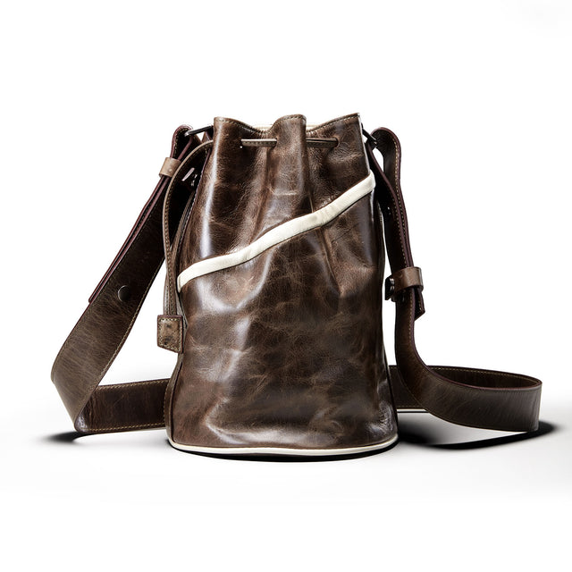 WOMEN'S BLOOP LEATHER BUCKET BAG