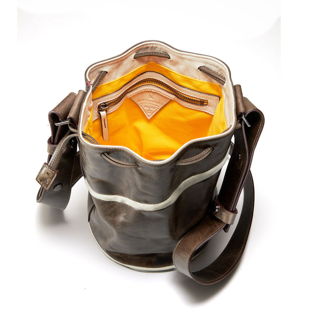 WOMEN'S BLOOP LEATHER BUCKET BAG