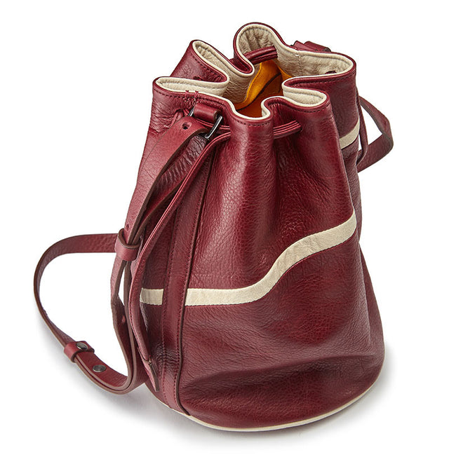 WOMEN'S BLOOP LEATHER BUCKET BAG