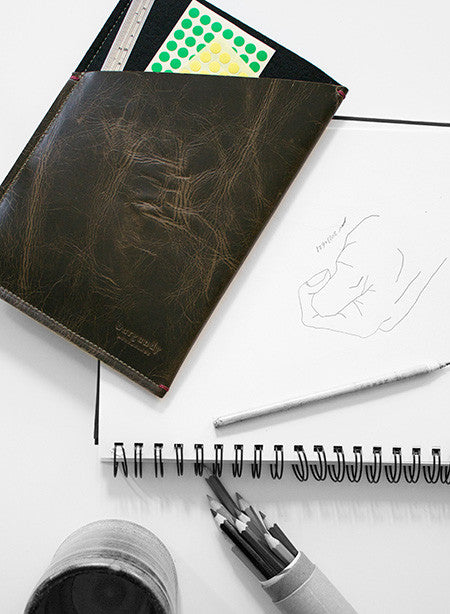 DEOK | AGED LEATHER & WOOL-FELT SLEEVE