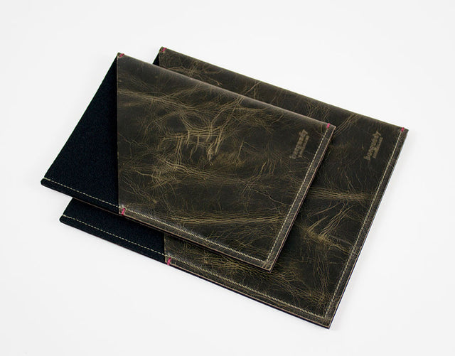 DEOK | AGED LEATHER & WOOL-FELT SLEEVE