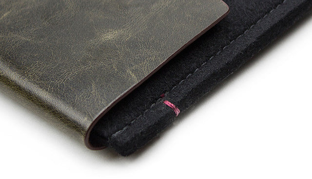 JUN | AGED LEATHER & WOOL-FELT SLEEVE