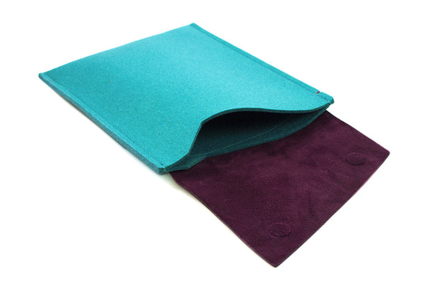 JUN | AGED LEATHER & WOOL-FELT SLEEVE