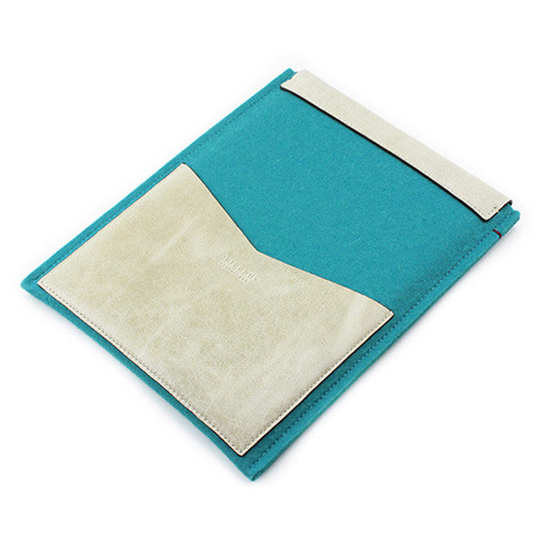 JUN | AGED LEATHER & WOOL-FELT SLEEVE