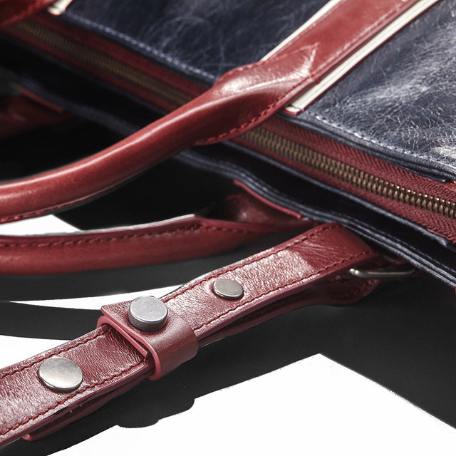 WOMEN'S MICHELETTO l ZIP-TOP TOTE LEATHER BAG