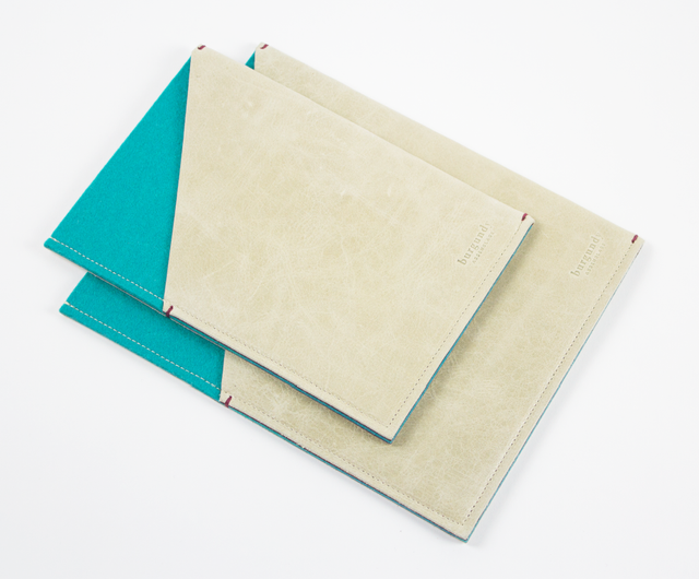 DEOK | AGED LEATHER & WOOL-FELT SLEEVE